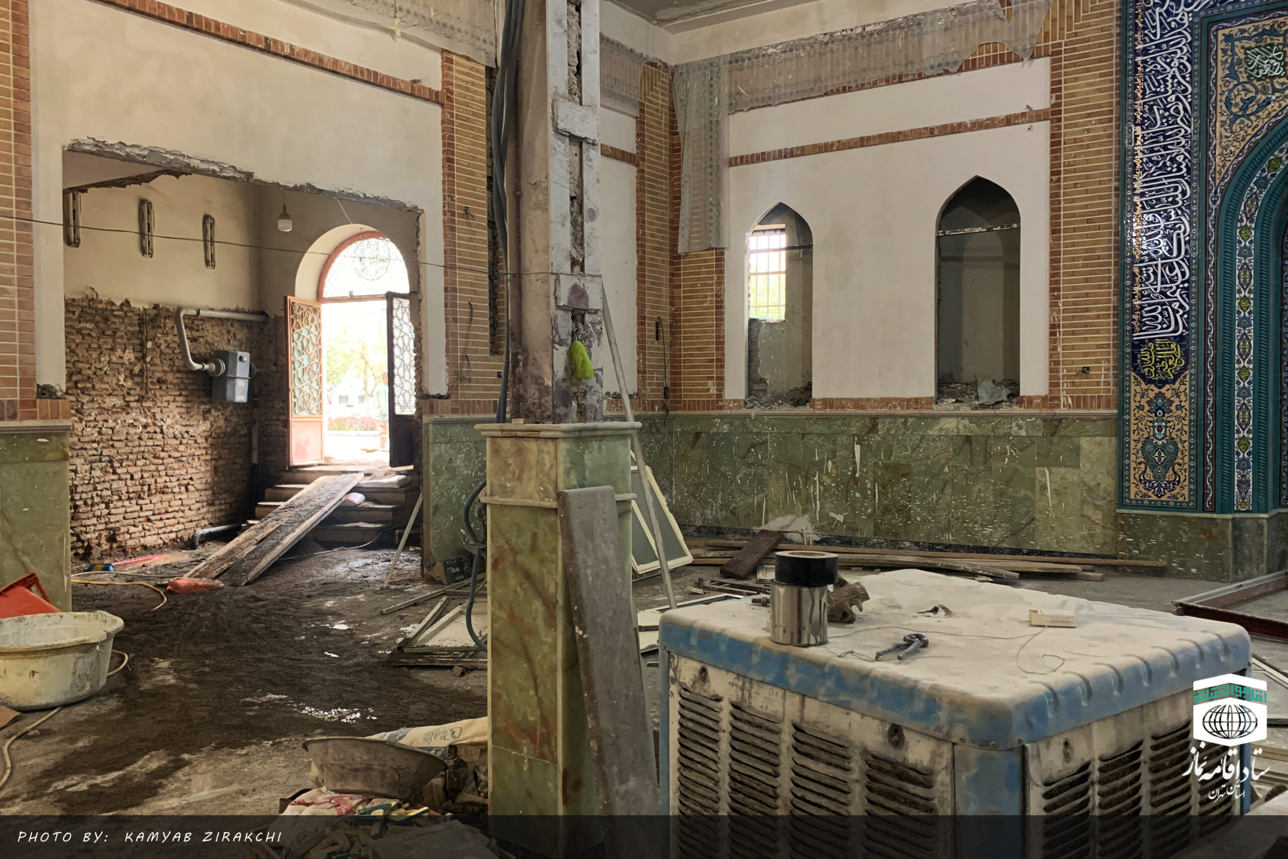مراحل تعمیر و تکمیل مسجد حوری منطقه 12