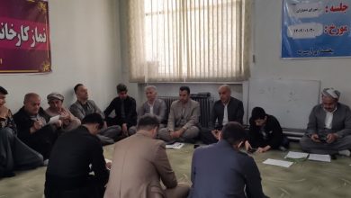 تشکیل جلسه بررسی وضعیت نمازخانه و مساجد بخش آرمرده شهرستان بانه