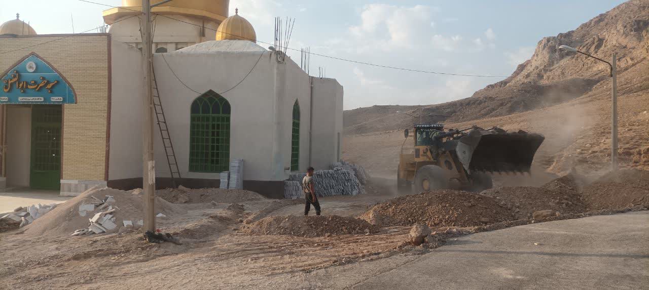اهدای 1000 متر سنگ به مسجد بین راهی