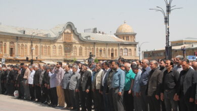 اقامه نماز بر پیکر آیت الله طه محمدی در همدان برگزار شد